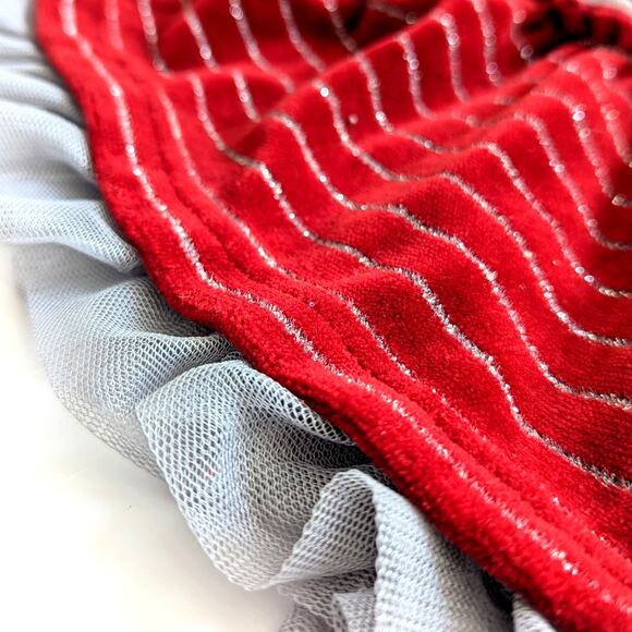 🎄 Hanna Andersson Girls' Striped Red Lurex Velour Holiday Dress – Sz 110 cm (5) - Picture 6 of 8